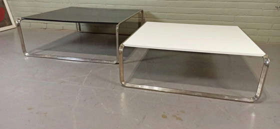 Image 1 of Bauhaus Style Nesting Tables Couchtische, Schwarz und Weiß