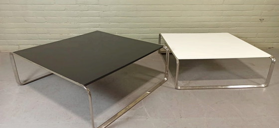 Image 1 of Bauhaus Style Nesting Tables Couchtische, Schwarz und Weiß