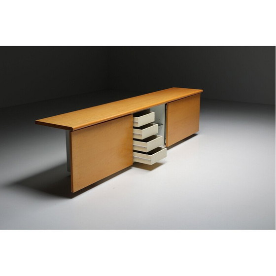 Image 1 of Vintage-Credenza aus Naturholz von Giotto Stoppino für Acerbic, Italien 1977