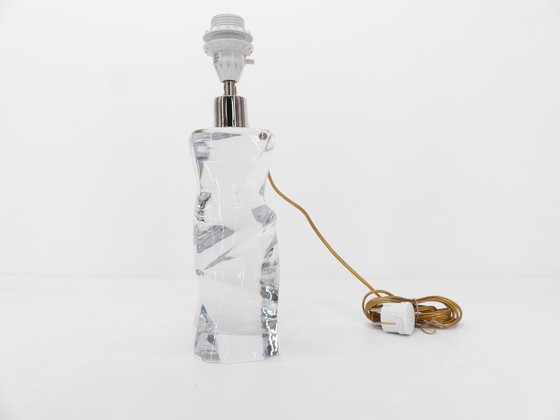 Image 1 of Skandinavischer Lampenfuß aus transluzentem Glas Olle Alberius, Orrefors 1970