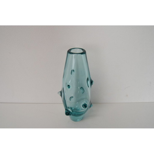 Vintage-Glasvase von Miroslav Klinger für Zelezny Brod Glasswork, Tschechoslowakei 1960er Jahre