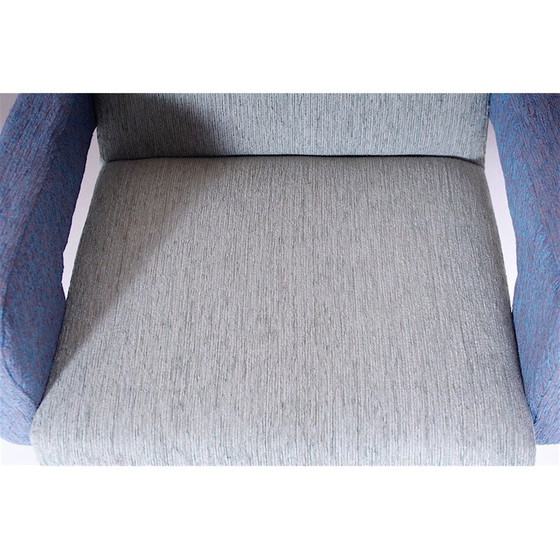 Image 1 of Satz von 2 Vintage-Sesseln in blauem Stoff