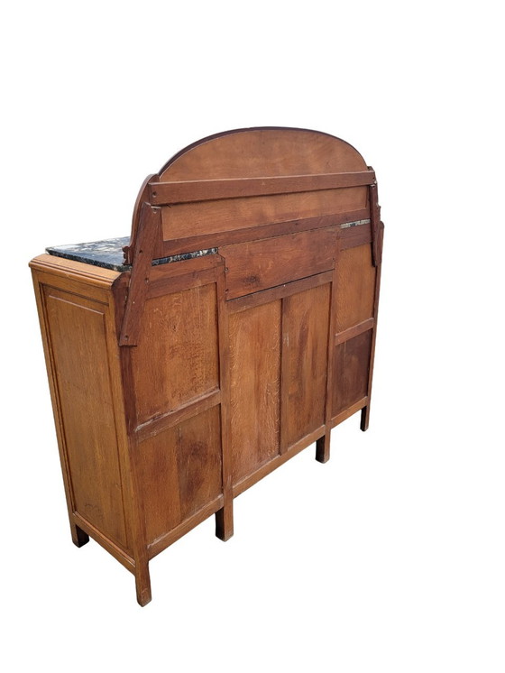 Image 1 of Art Deco 3-teiliges Sideboard Mit Spiegel