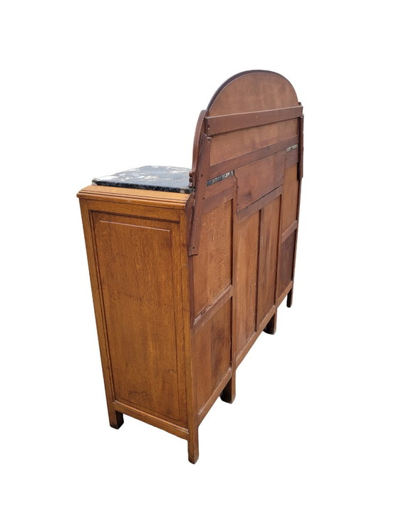 Image 1 of Art Deco 3-teiliges Sideboard Mit Spiegel