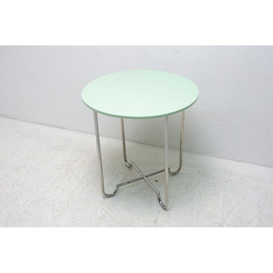 Image 1 of Vintage böhmischer Chrom-Couchtisch von Hynek Gottwald, Tschechoslowakei 1930