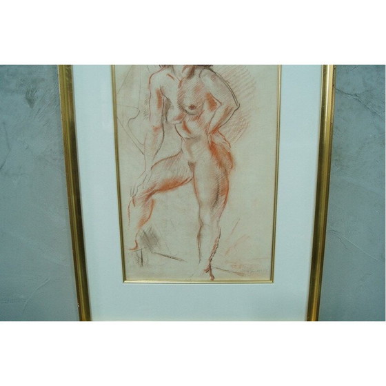 Image 1 of Vintage Gemälde weiblicher Akt von Jules Schyl, Schweden 1953