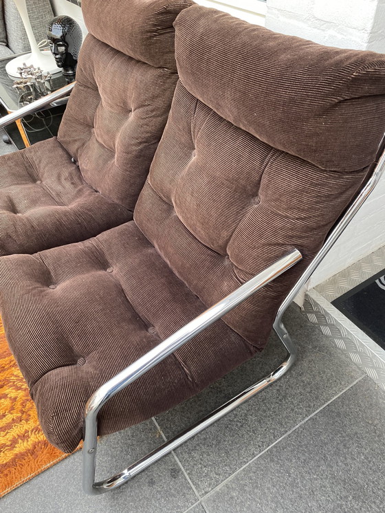 Image 1 of Space Age 2-Sitzer-Sofa mit Rohrrahmen