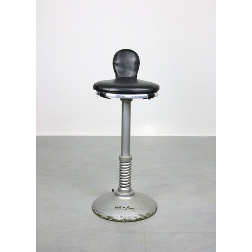 Italienischer flexibler Drehhocker Vintage