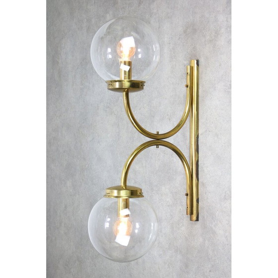 Image 1 of Wandlampe aus Messing, Italien 1960