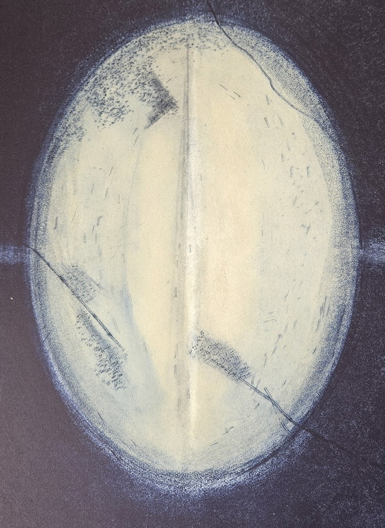 Image 1 of Farbradierung Antonia Dombrowsky 1992- Farbstich Handgeschöpftes Bütten-Papier