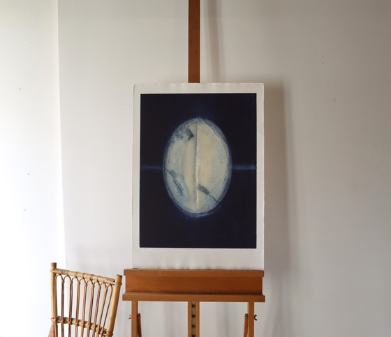 Image 1 of Farbradierung Antonia Dombrowsky 1992- Farbstich Handgeschöpftes Bütten-Papier