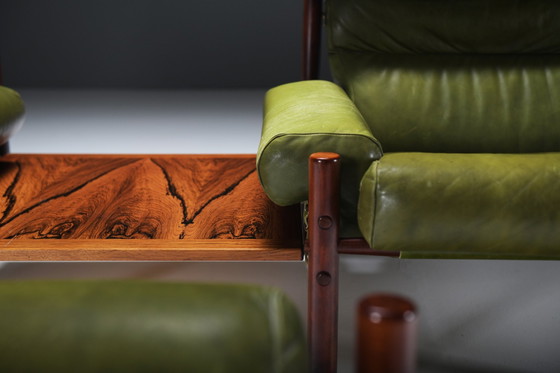 Image 1 of Inca Relax Stühle Mit Ottomane & Beistelltisch Von Arne Norell Für Norell Möbel Ab