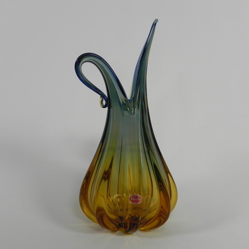 Murano-Vase, Schnabelvase Barovier E Toso, 1960er Jahre