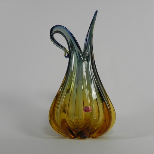 Murano-Vase, Schnabelvase Barovier E Toso, 1960er Jahre