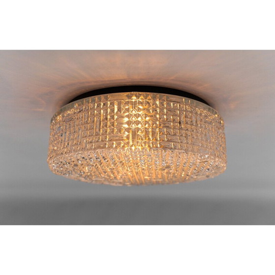 Image 1 of Vintage Flush Mount Klarglas Deckenleuchte, Deutschland 1960