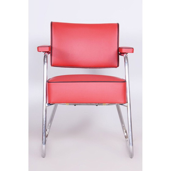 Image 1 of Vintage Bauhaus Sessel aus Chromstahl und Leder von Gilbert Rohde, Deutschland 1930