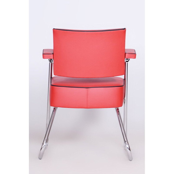 Image 1 of Vintage Bauhaus Sessel aus Chromstahl und Leder von Gilbert Rohde, Deutschland 1930