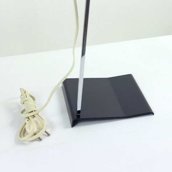 Image 1 of Vintage Tischlampe aus Chrom und schwarzem Metall von Napako, Tschechoslowakei 1960er Jahre