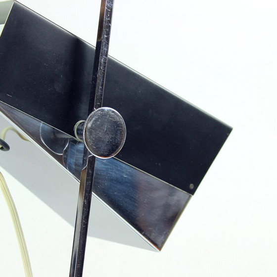 Image 1 of Vintage Tischlampe aus Chrom und schwarzem Metall von Napako, Tschechoslowakei 1960er Jahre