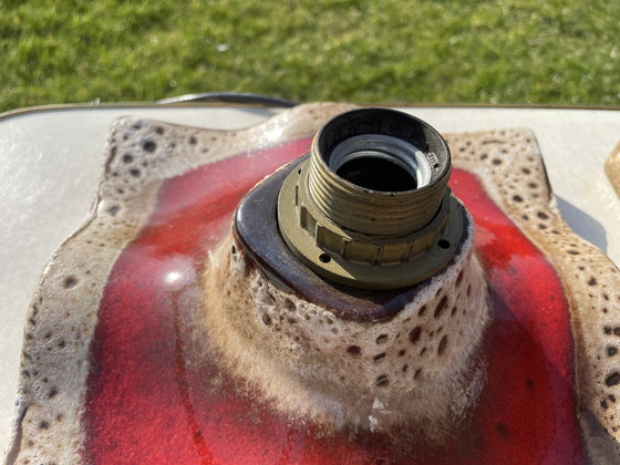 Image 1 of Pan Rot Keramik Fett Lava Wandlampen