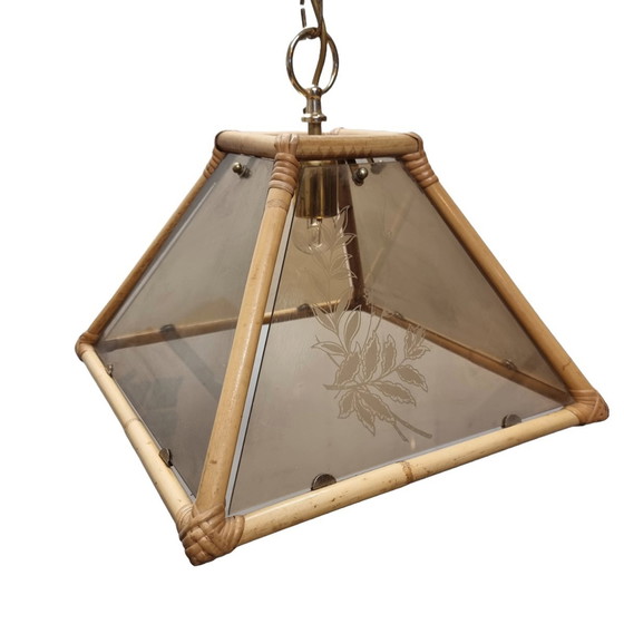 Image 1 of Vintage Rattan Pendelleuchte