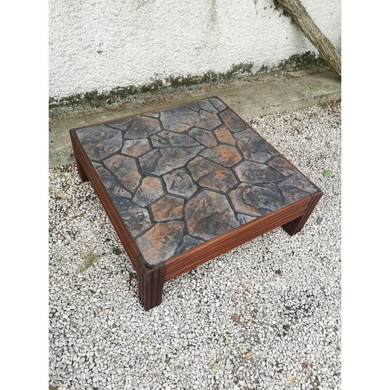 Image 1 of Vintage-Couchtisch aus Eiche mit Keramikplatte