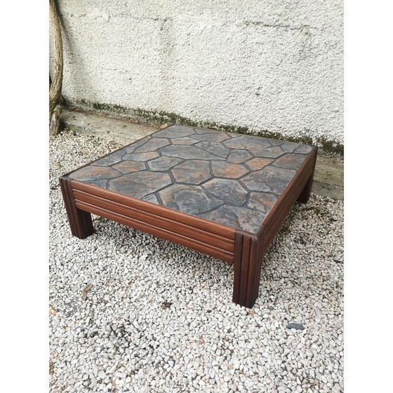 Image 1 of Vintage-Couchtisch aus Eiche mit Keramikplatte