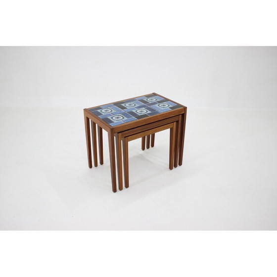 Image 1 of Vintage-Nesting-Tische aus Keramikfliesen, Dänemark 1960er Jahre