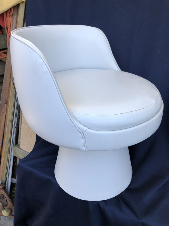 Image 1 of Vintage Sessel für Schminktisch Weiß