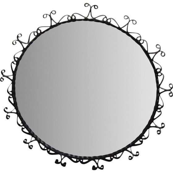 Image 1 of Vintage Metall Wandspiegel, Tschechoslowakei 1960er Jahre