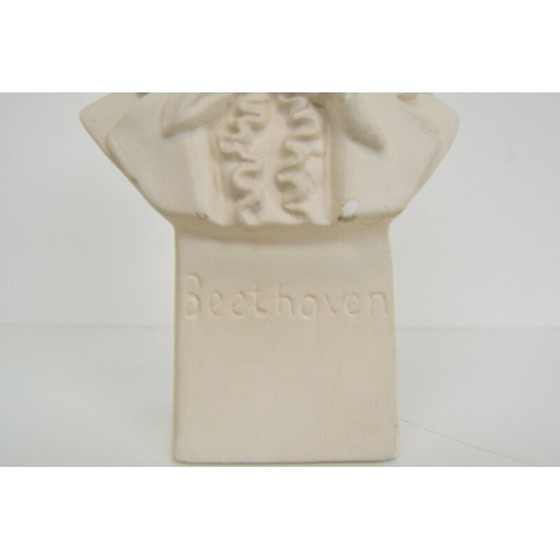 Image 1 of Gipsbüste von Ludwig van Beethoven aus der Mitte des Jahrhunderts, Portugal 1950er Jahre