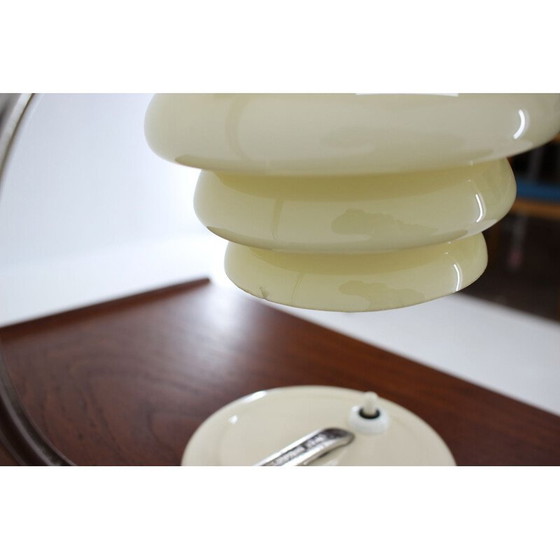 Image 1 of Vintage Art Deco Glas und Metall Lampe, Tschechoslowakei 1930