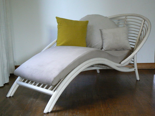 Schöne bequeme Vintage Rattan Relax Sofa / Daybed