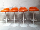 4x Space Age Barhocker