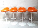 4x Space Age Barhocker
