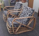 2x Rattan-Loungesessel