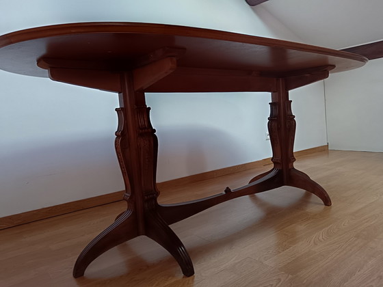 Image 1 of Ovaler Esstisch, Nussbaum, Expozione Mobili Cantu, (La Permanente) 1940er Jahre