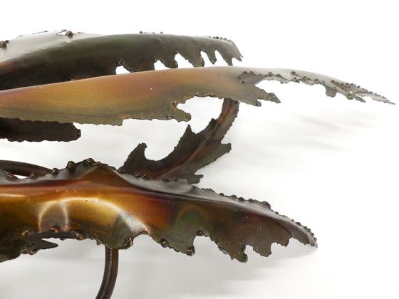 Image 1 of Brutalistische Wandleuchte mit Blumenmuster, die dem Haus Jansen 1970 zugeschrieben wird