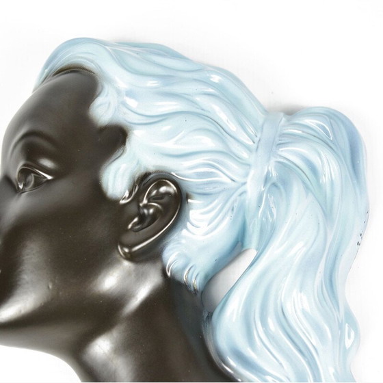 Image 1 of Vintage Keramik Wandfigur einer Frau, Deutschland 1950