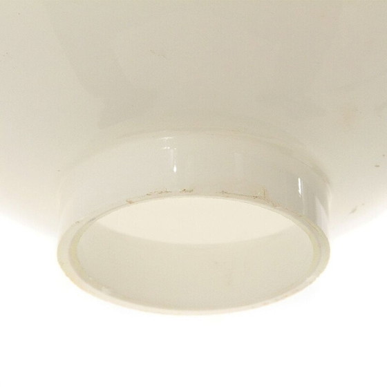 Image 1 of Hängeleuchte aus weißem Glas und verchromtem Metall, Italien 1960