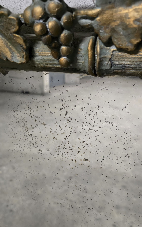 Image 1 of Großer Spiegel Holz Und Stuck Patiniert - Floral Epoche 1900