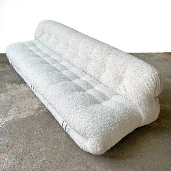 Image 1 of Vintage Soriana 4-Sitzer-Sofa in Wollstoff von Afra und Tobia Scarpa für Cassina, 1970