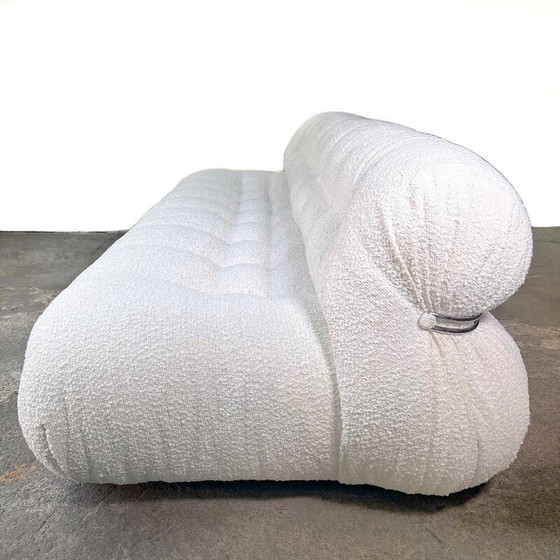 Image 1 of Vintage Soriana 4-Sitzer-Sofa in Wollstoff von Afra und Tobia Scarpa für Cassina, 1970