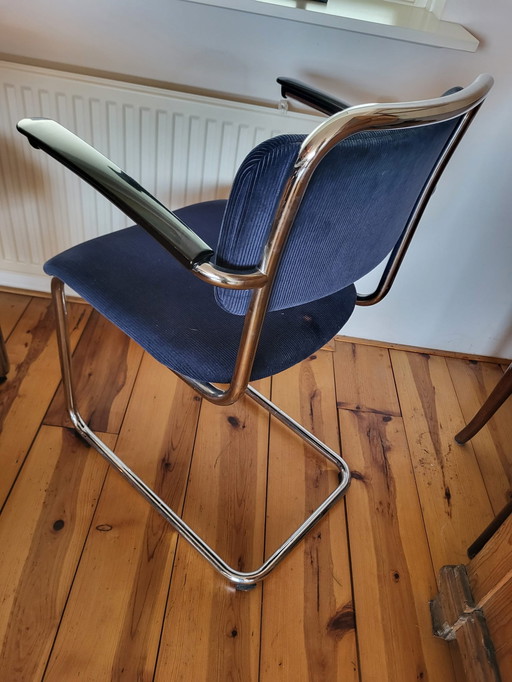 4x Gebr. van der Stroom Modell Gispen 201 Stuhl