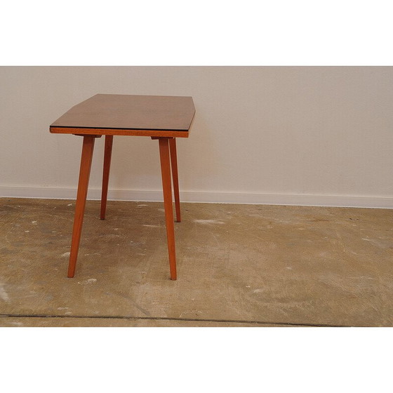 Image 1 of Vintage Couchtisch aus Buche und Glas von Tatra Nabytok, Tschechoslowakei 1960