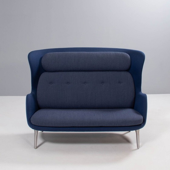 Image 1 of Blaues und graues RO-Sofa, Vintage, von Jaime Hayon für Fritz Hansen, Dänemark