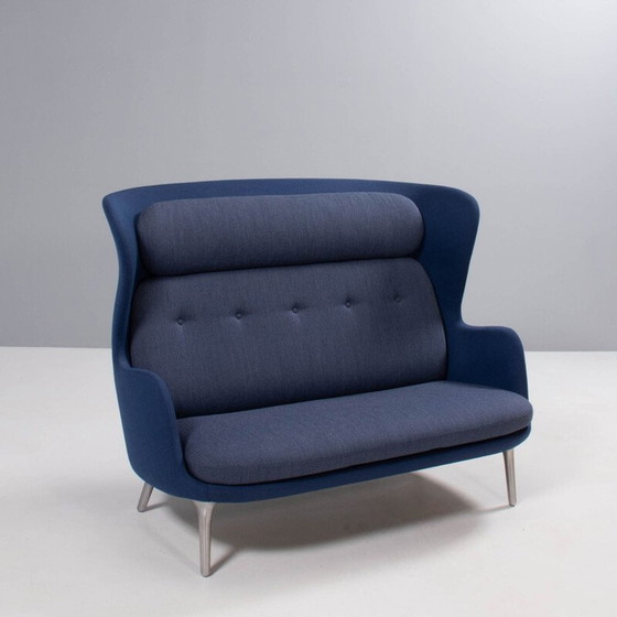 Image 1 of Blaues und graues RO-Sofa, Vintage, von Jaime Hayon für Fritz Hansen, Dänemark