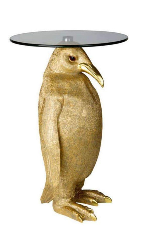 Polystone Art Pinguin-Beistelltisch
