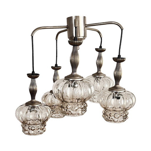 Mid-Century Modern Cascade Chandelier Veb Narva Leuchten, Deutschland, 1970S.