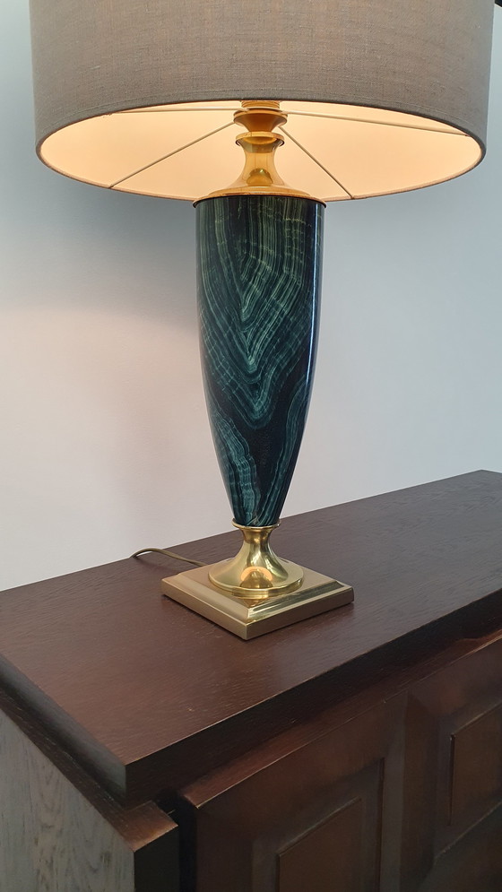 Image 1 of Maison Le Dauphin Frankreich Messing Marmor 70er Jahre Hollywood Regency